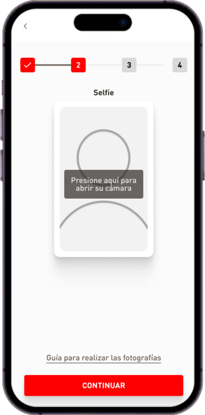 Confirmá que sos vos con una foto